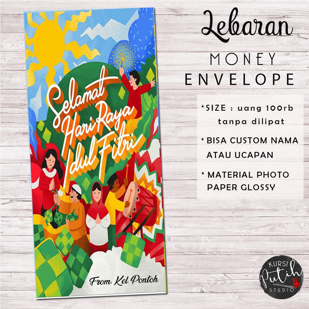 

amplop uang angpao lebaran motif merah mix color