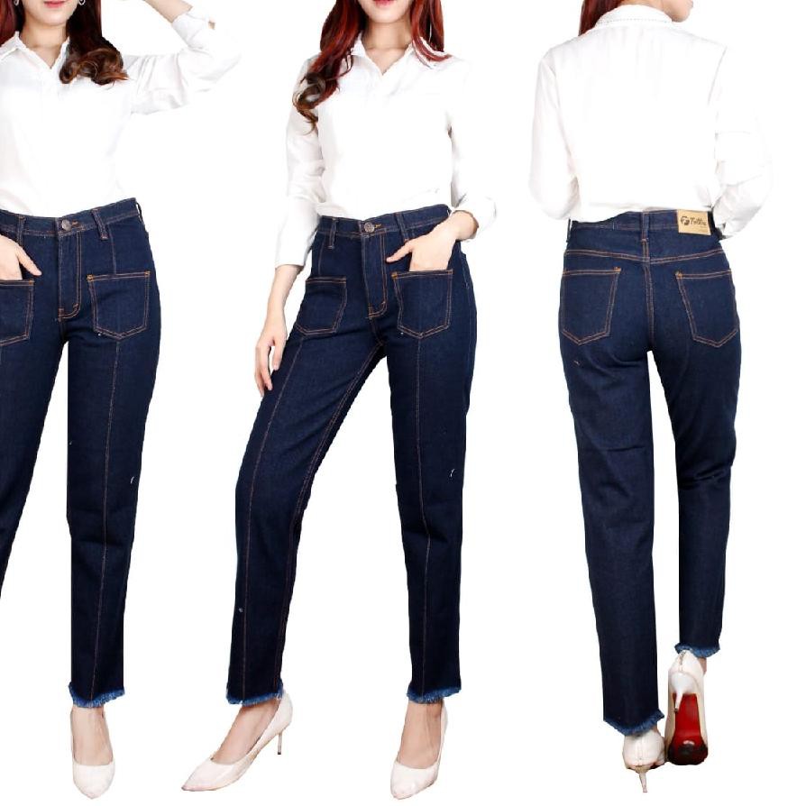 NBG  BF NIKITA  CELANA JEANS BOYFRIEND DENIM WANITA PLAIN POLOS CEWE CEWEK 