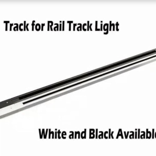 Rel Lampu Sorot Track Bar Rail Spot Rell 2M Kap 2 M Meter Hitam Putih