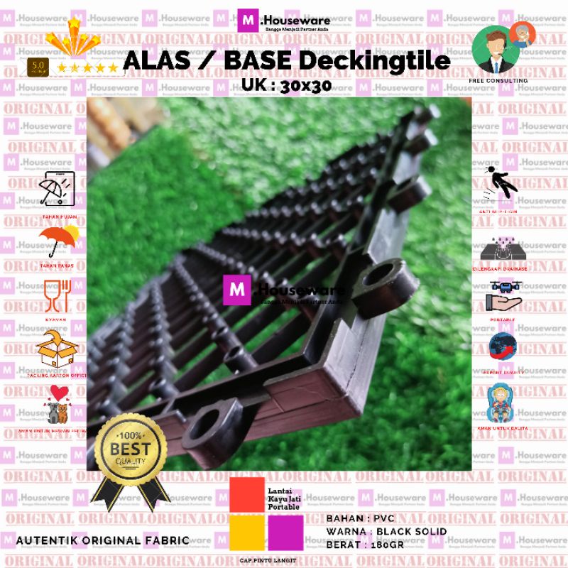 Alas Lantai Kayu / Alas Base Decking Tile UK 30x30cm / Alas rumput