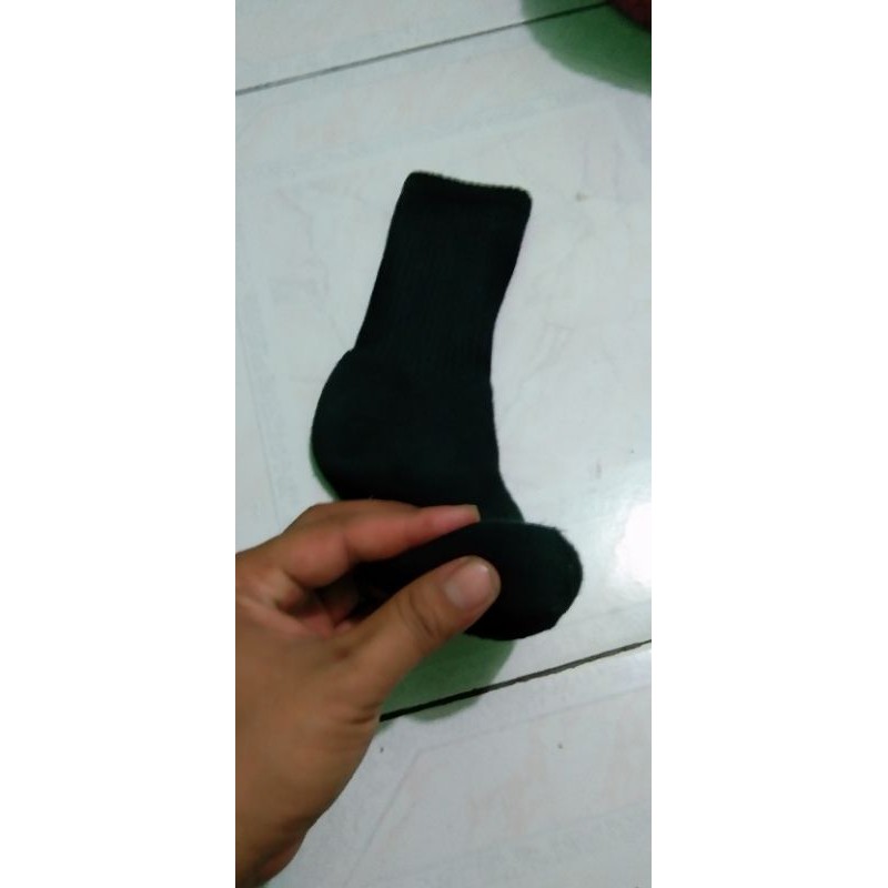 kaos kaki kantoran hitam polos (3 pasang) bahan tebal lembut adem &amp; tidak panas