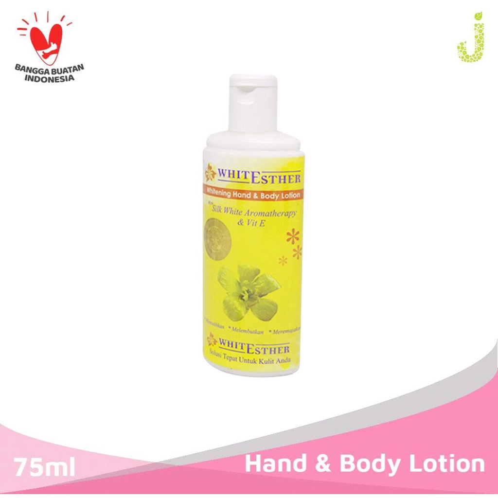 Whitesther Whitening Hand &amp; Body Lotion 75ml (WHBL) Mencerahkan dan Memutihkan Kulit