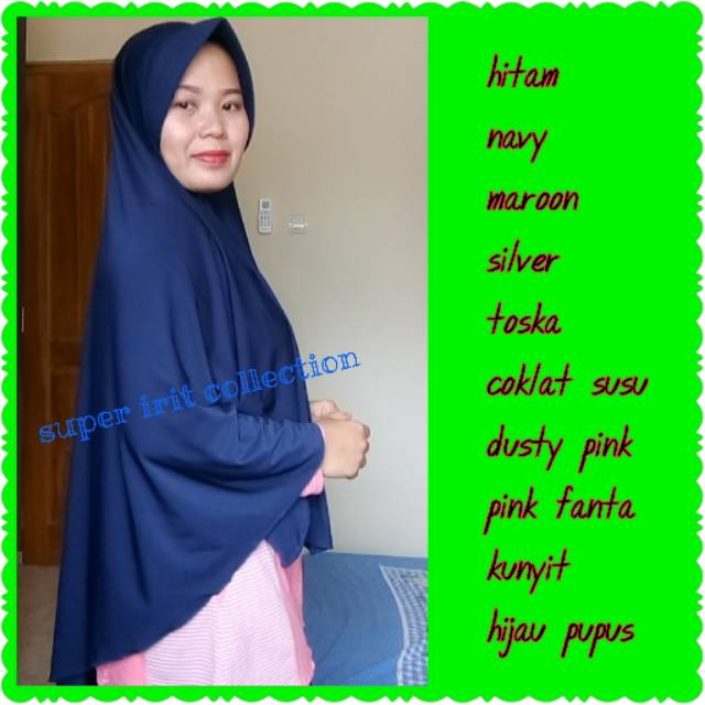 Khimar jumbo jersey tebal