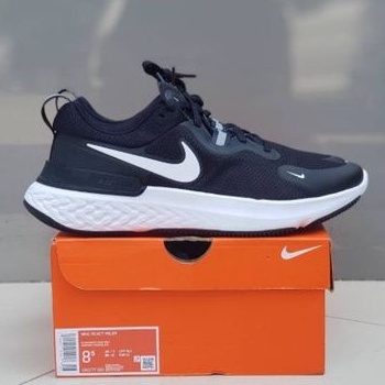 Sepatu Running Pria Nike React Miler "Black White" BNIB