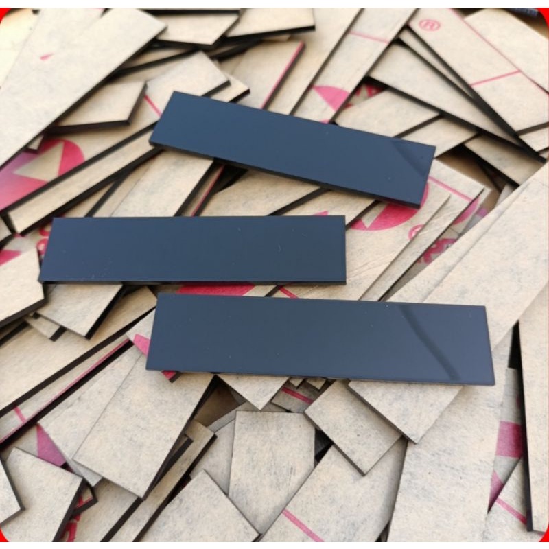 

Akrilik Bahan nametag/papan nama dada 2mm, Bening/Putih/Hitam