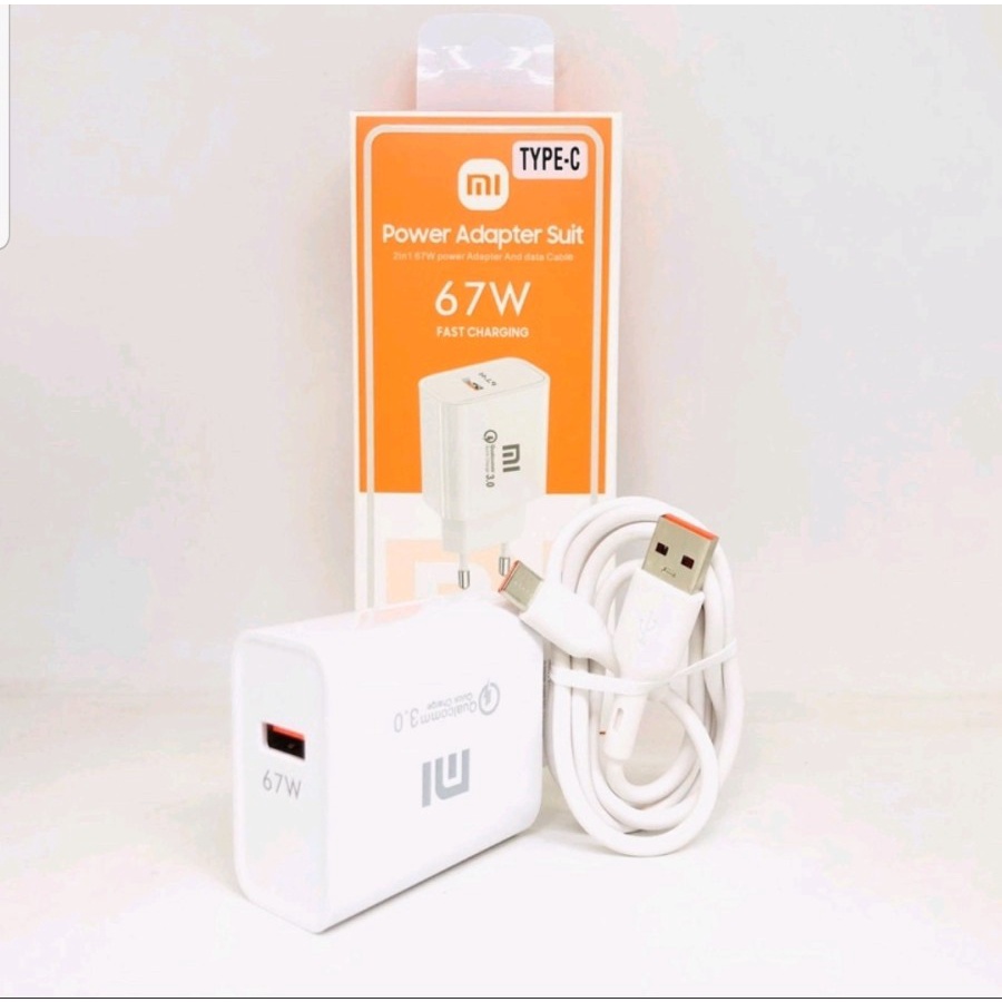 CHARGER XIAOMI ORIGINAL 67 WATT CHASAN XIAOMI MICRO &amp; TYPE C FAST CHARGING - BDC