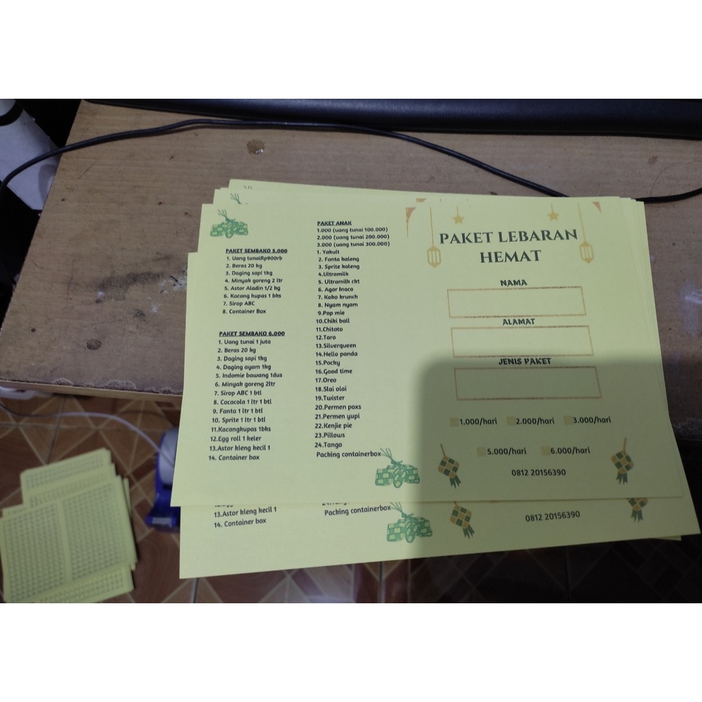 

Cetak kartu custom paket iuran arisan angsuran desain sesukamu