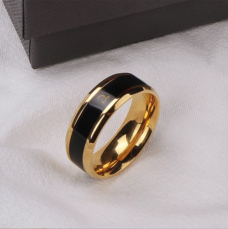 Fashion Simple  Temperature Ring / Unisex Mood Emotion  Feeling Rings / Popular Sliver Gold Black Titanium Steel Finger Ring