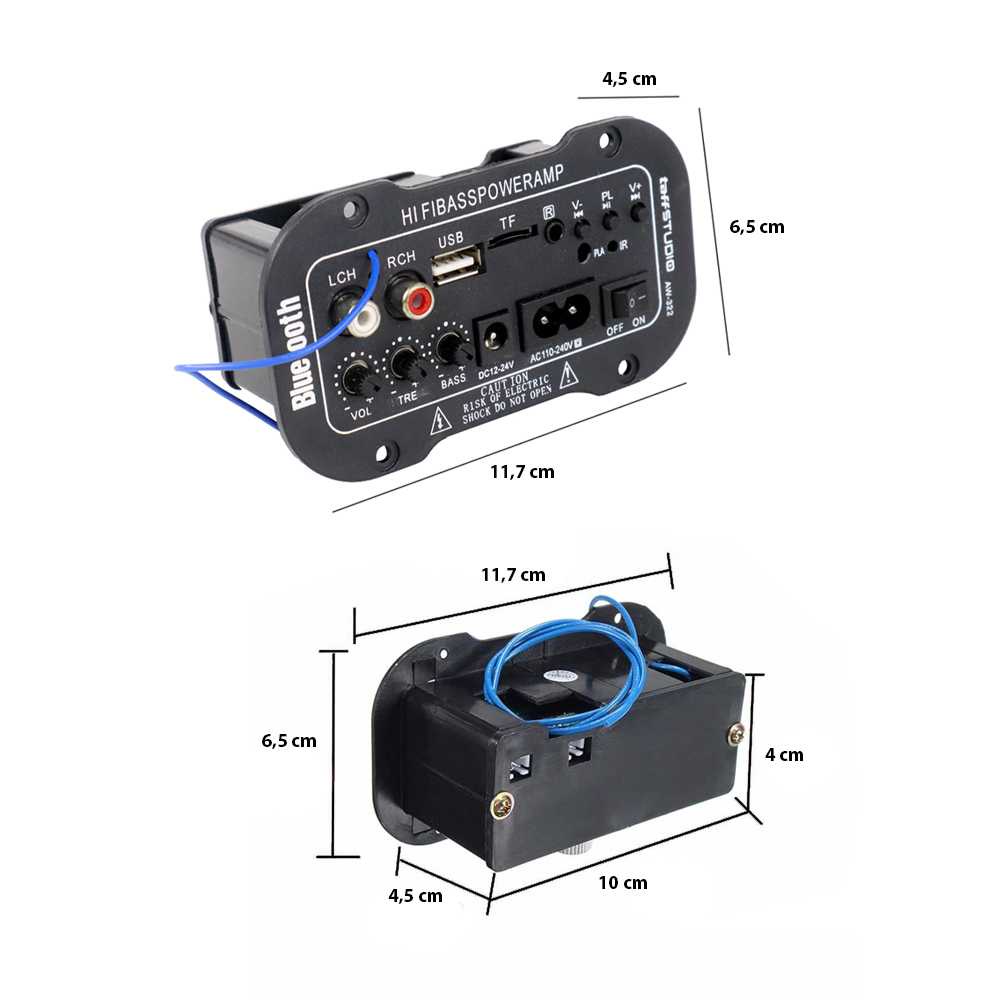 Amplifier Board Audio Bluetooth USB Radio TF DIY 30W AW-322 / Amplifier Mobil Mini Bluetooth Rakitan Karaoke Remote 12 Volt Super Bass Import Original 4 Chanel Class D / Pengeras Suara Speaker Mobil