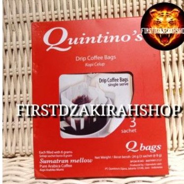 

quintino's drip coffe bags 3sachet sumatran mellow 3x8gr