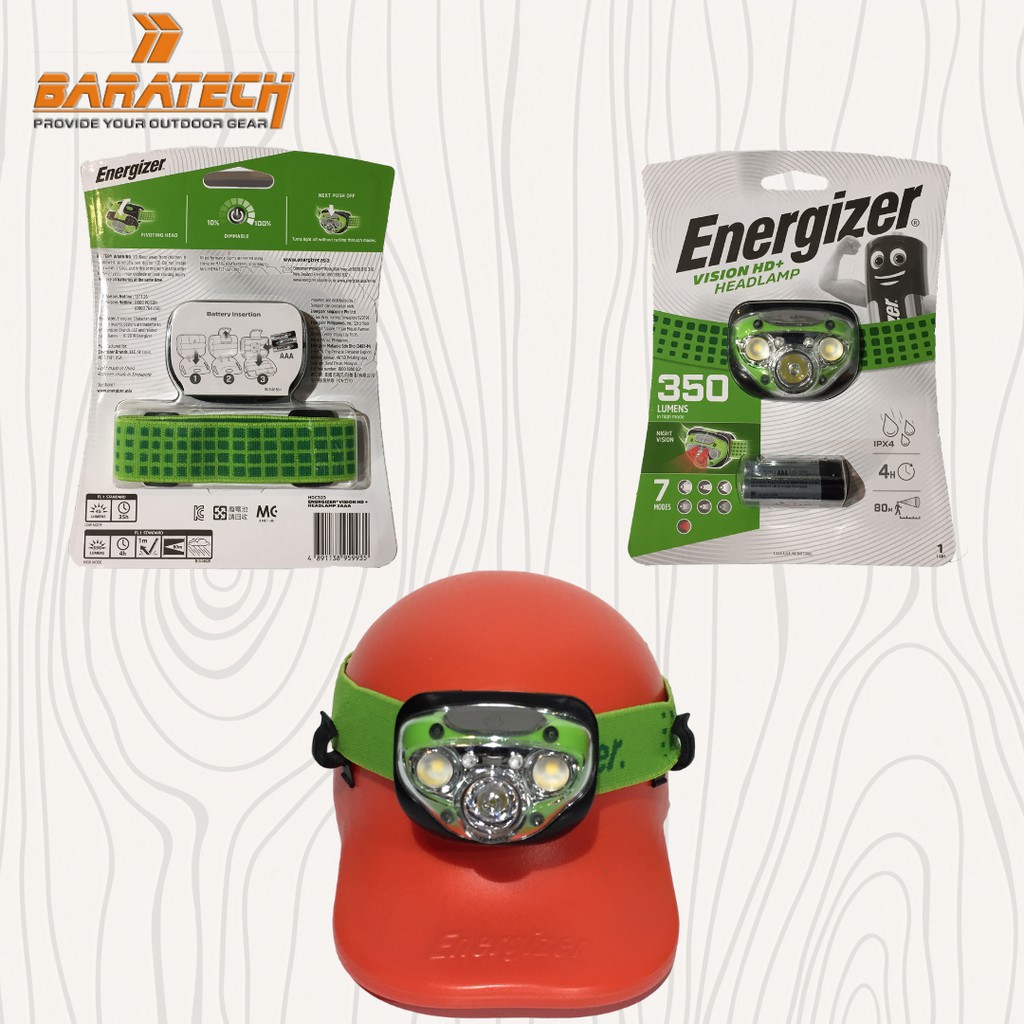SENTER KEPALA / HEADLAMP ENERGIZER 350 LUMENS