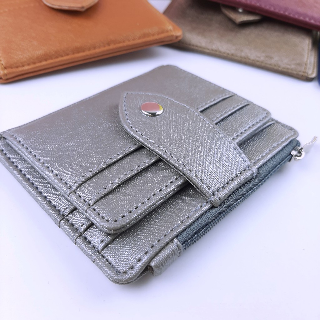 Card Holder Lipat 9 Slot Kartu + 1 Zipper Money Slot (Amber)