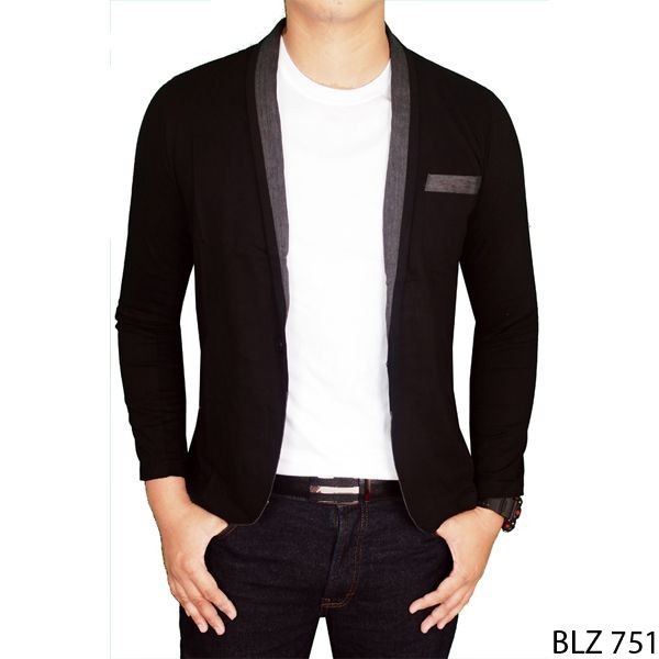 Exclusive Blazer For Males Stretch Hitam – BLZ 751