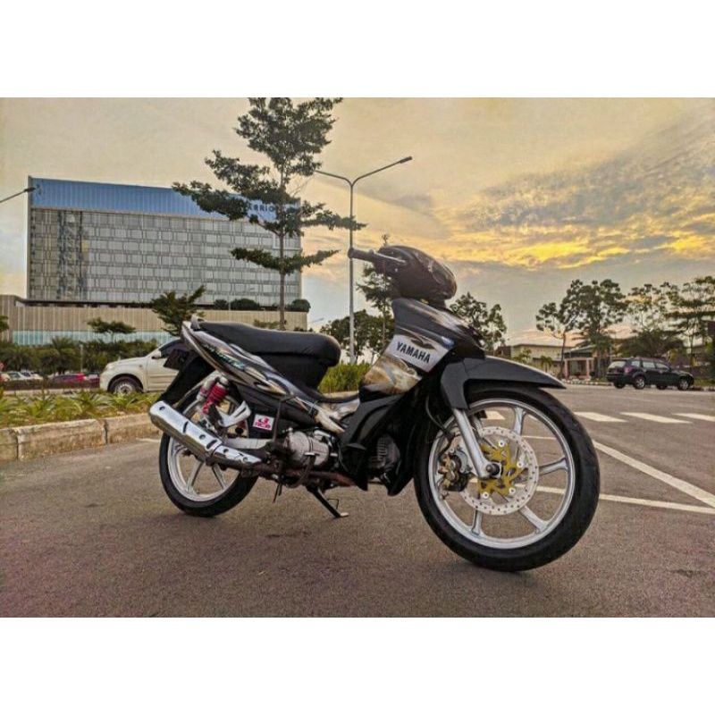 striping lis sticker standar ori Yamaha Jupiter Z 2008 hitam silver striping Jupiter z 2008 terlaris