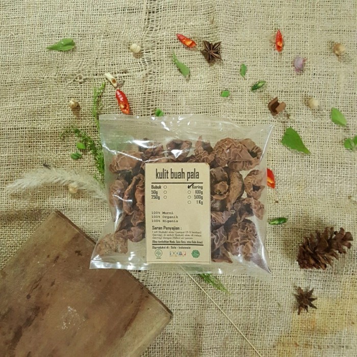 

KULIT BUAH PALA POLO KERING 50 GRAM - Myristica Fragrans - MURNI