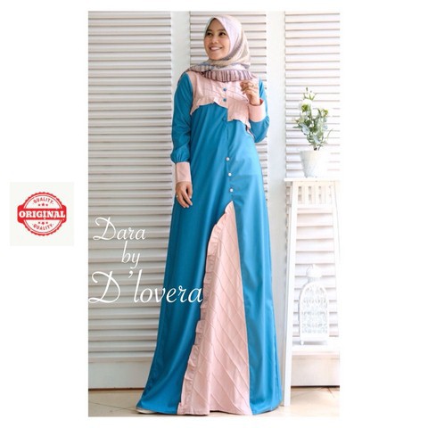 Maxi Dress Muslimah Modern Busui Kancing Dara DRESS by D'lovera