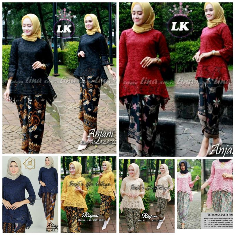 real pict !! Kebaya brokat set Rok lilit / Kebaya modern/ Kebaya Modern