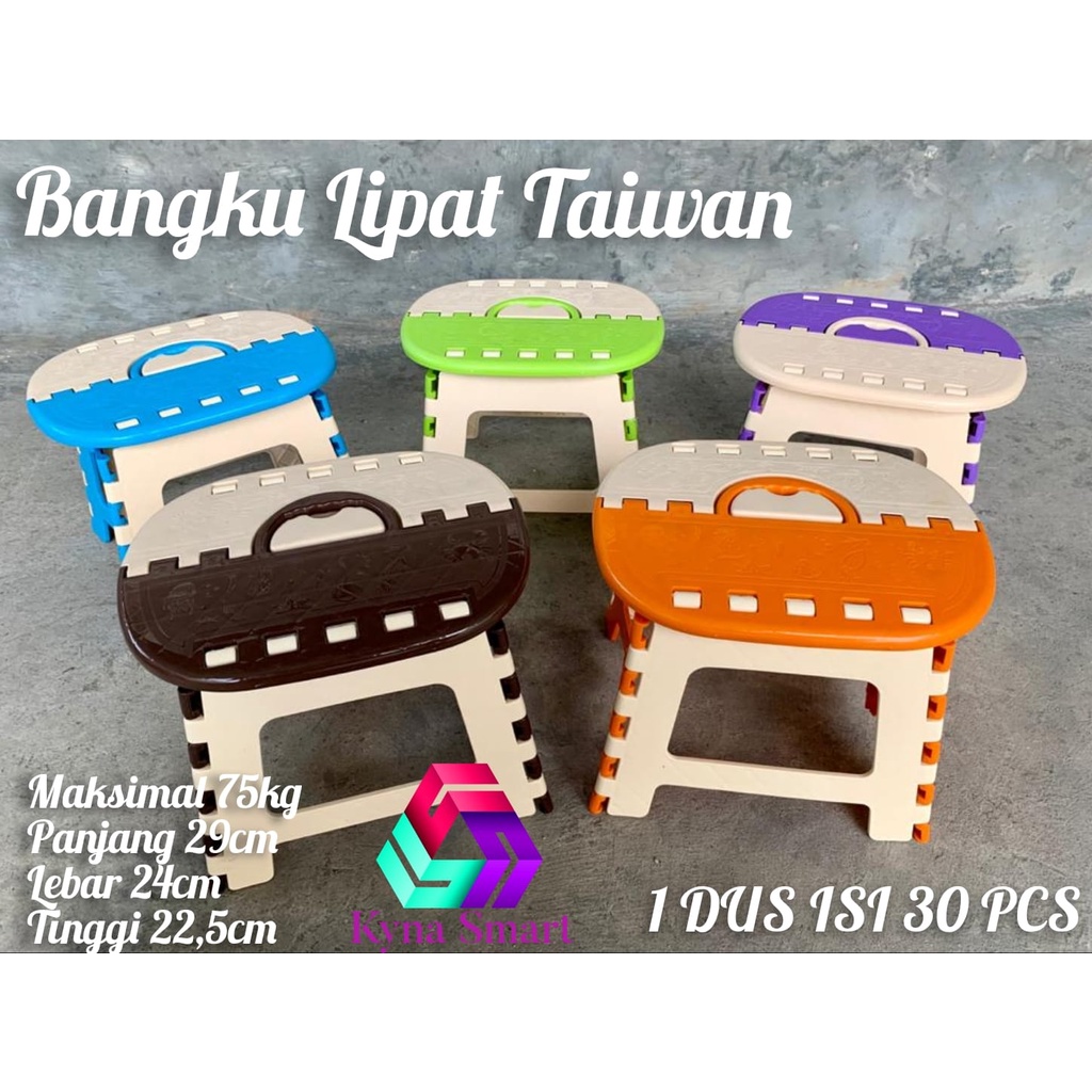 Kursi Lipat Mini Plastik Bangku Lipat Anak /Dewasa Foldable Chair Taiwan