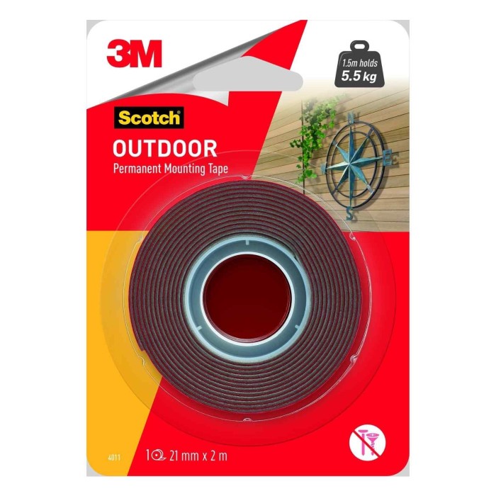 

Hemat Double Tape Scotch Outdoor Permanent Mounting Tape 3M 4011 21Mmx2M Berkualitas