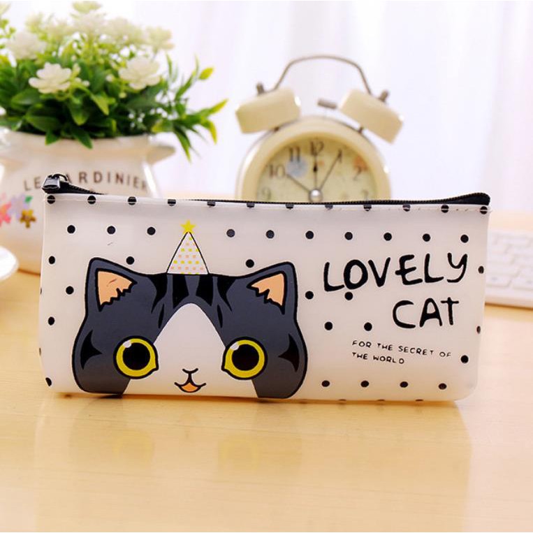 COD KOTAK PENSIL MOTIF KUCING LUCU UNIK / KOTAK PULPEN / TEMPAT ALAT TULIS FS PP106-POLKADOT