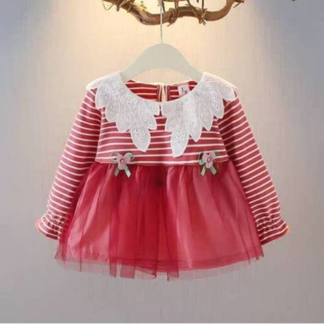 Dress anak impor  usia 1-2  tahun , gaun anak impor, baju impor anak  , fashion anak perempuan impor