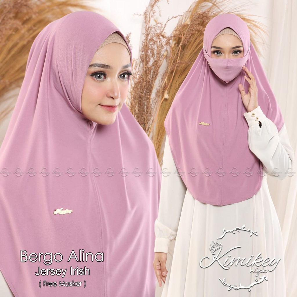 Jilbab Instan Bergo Alina Plus Masker By Kimikey