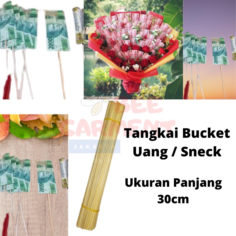 Tangkai Bucket Uang Tusuk Bucket Uang Lidi Tangkai Bucket Snack Uang Mainan Stick Kartu Busa Kering 