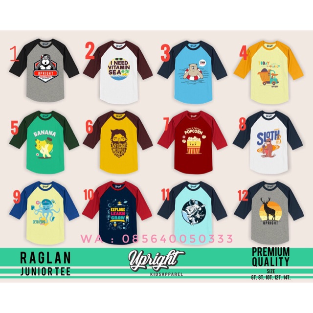 Upright Raglan junior tee