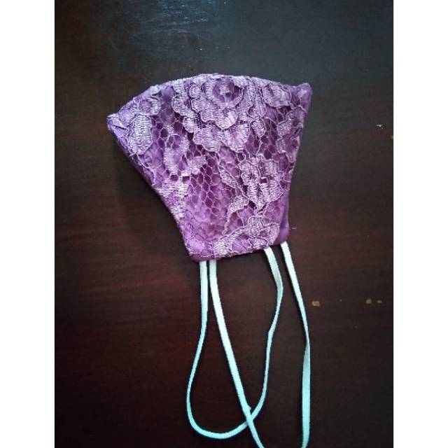 Masker Kain Brokat Headloop 3 Ply
