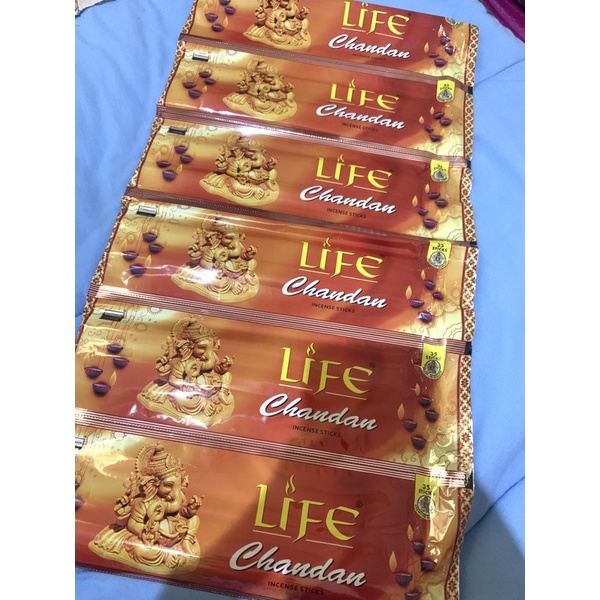 Hio Dupa Wangi Aromatherapy India Life Chandan by Dharsan (1 Renteng = 6Pouch)