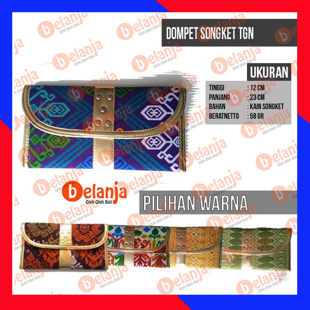 Dompet Tangan Songket dompet wanita tempat penyimpanan oleh oleh bali