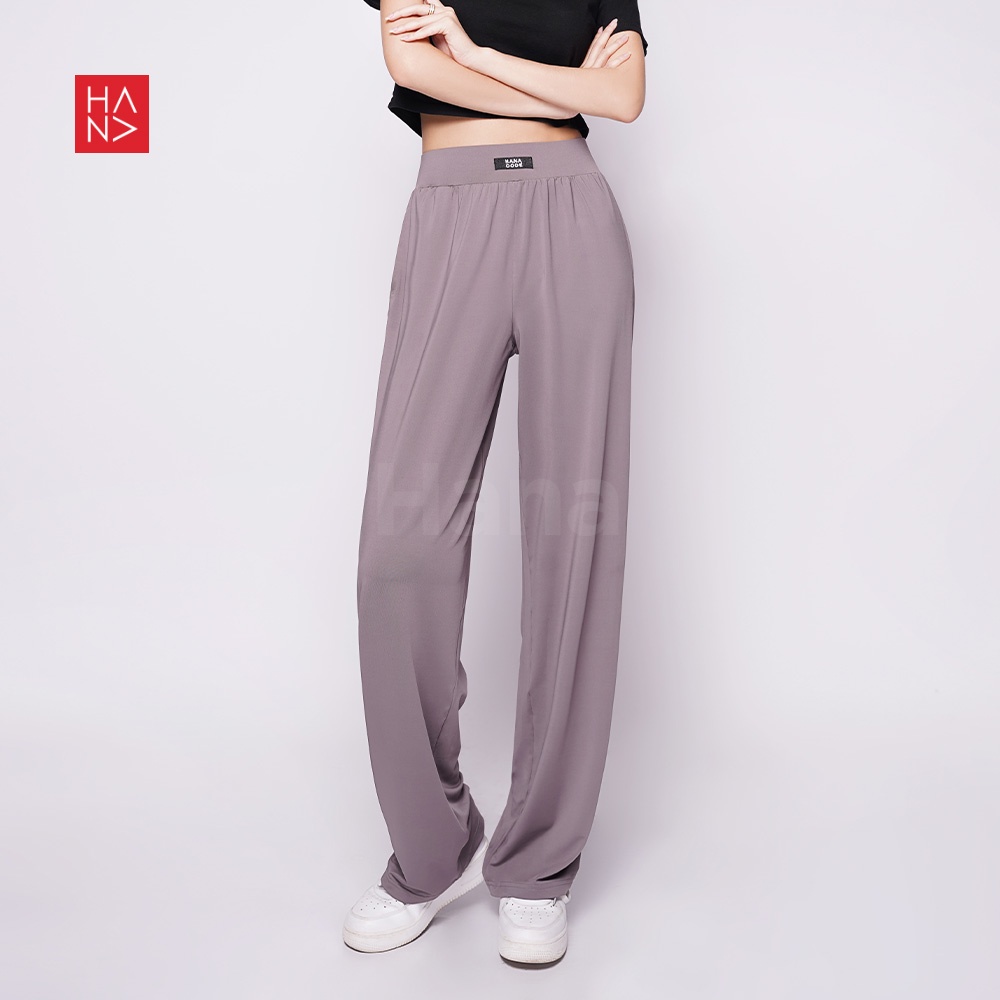 Hana Fashion - Julie Badge Loose Pants Celana Panjang - LP135