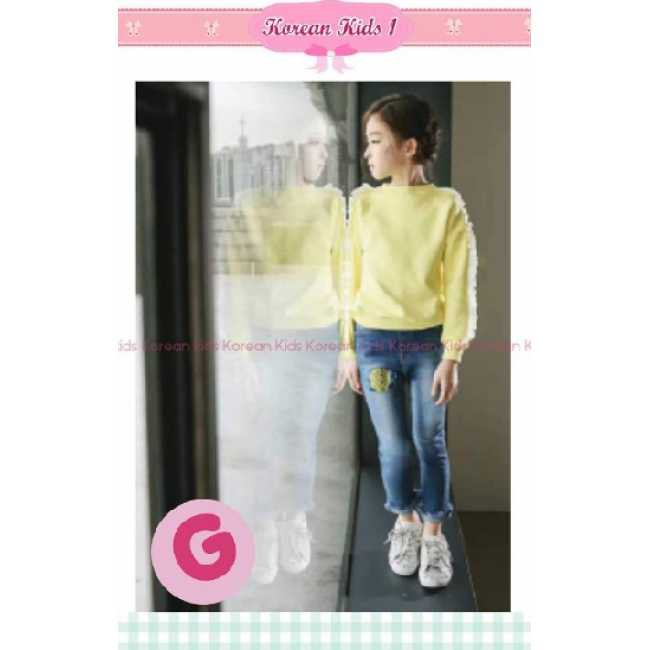 Setelan Anak  Perempuan Korean  Kids 1 G Top Yellow Baju  