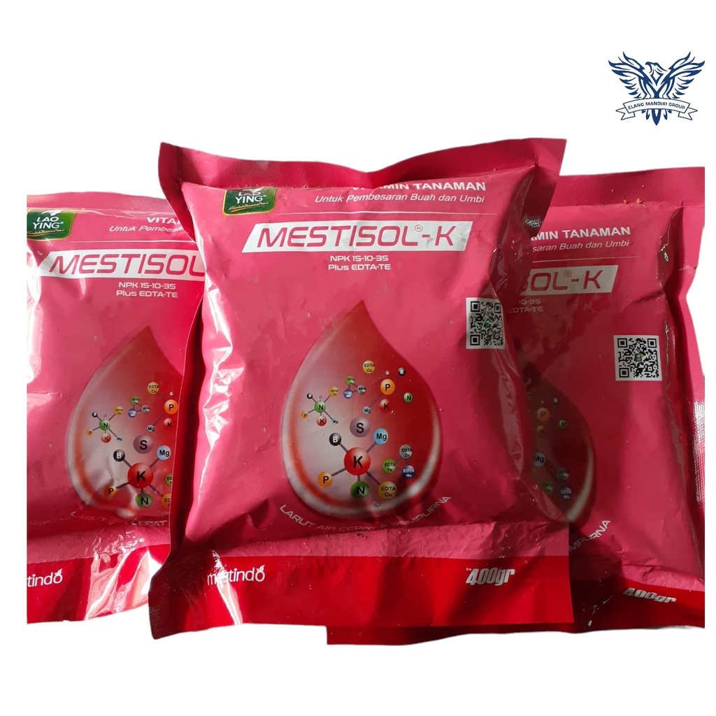 Pupuk pembesar buah dan umbi Mestisol - K Npk 15-10-35  plus EDTA-TE Mestindo Lao Ying 400gr