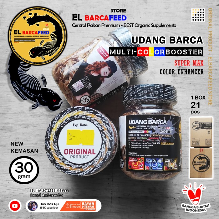 Udang Kering Pakan Ikan Channa El Barca Pro++ [MULTI-COLOR BOOSTER] - 30 gr