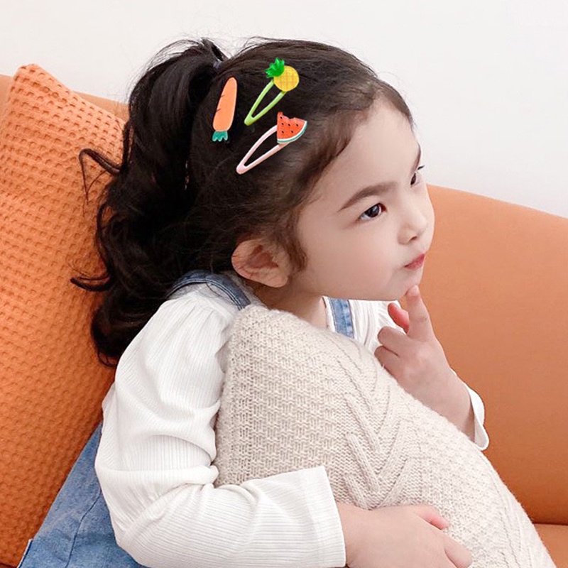Set Jepit Rambut Anak Perempuan Motif Buah Gaya Korea / HairClip Anak Motif Buah Lucu