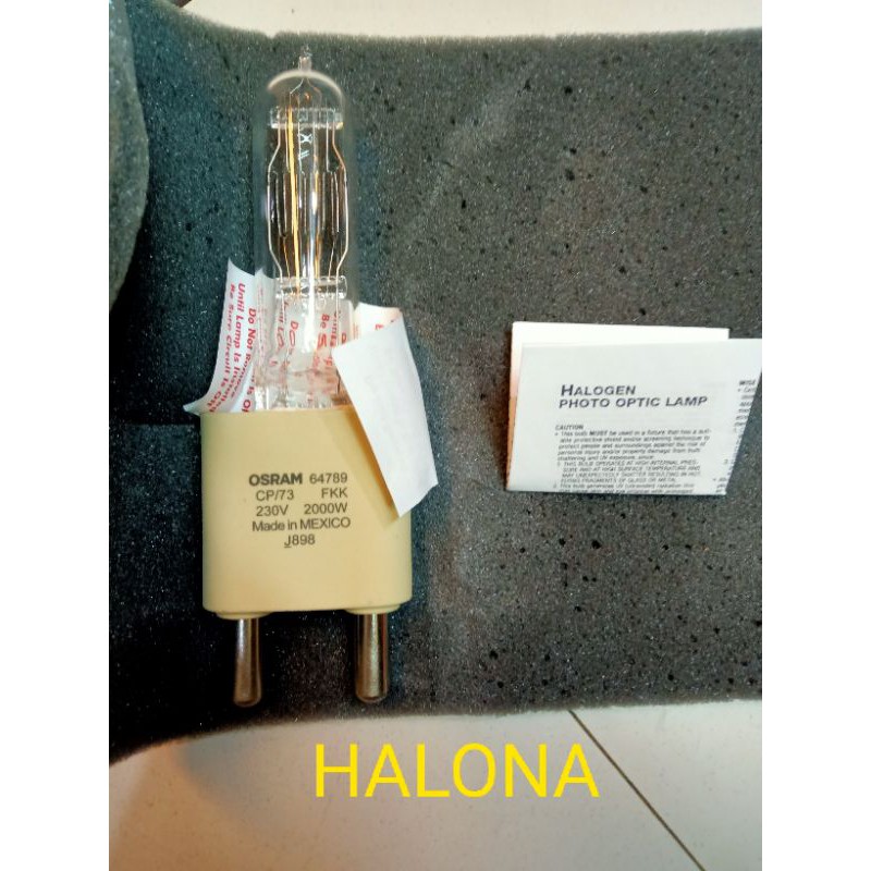 Lampu Hologen Osram 64789 FKK CP73 230V 2000W G38 Diisplay Optic Lamp