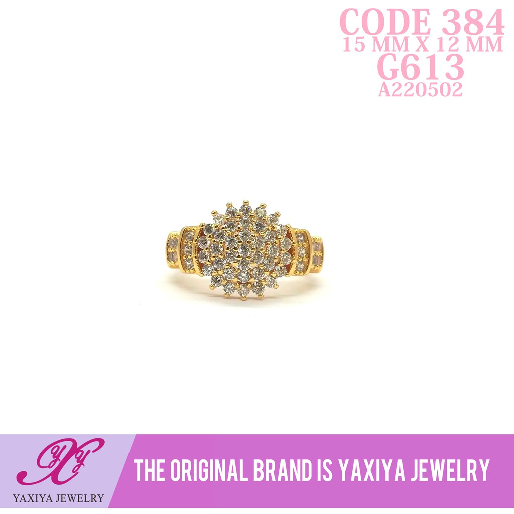 

Cincin permata Lapis emas Perhiasan imitasi Gold Yaxiya Jewelry 384