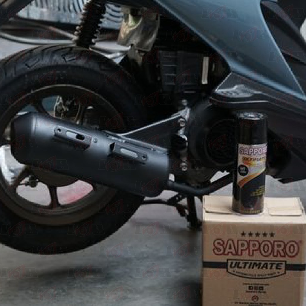 SAPPORO ULTIMATE Hi-Temp Black Brown Magnesium Seri Anti Tahan Panas Api Cat Semprot Aerosol Paint