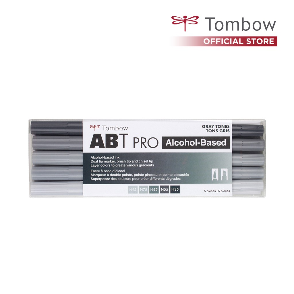

Tombow Dual Brush ABT PRO Gray Blends, 5pcs