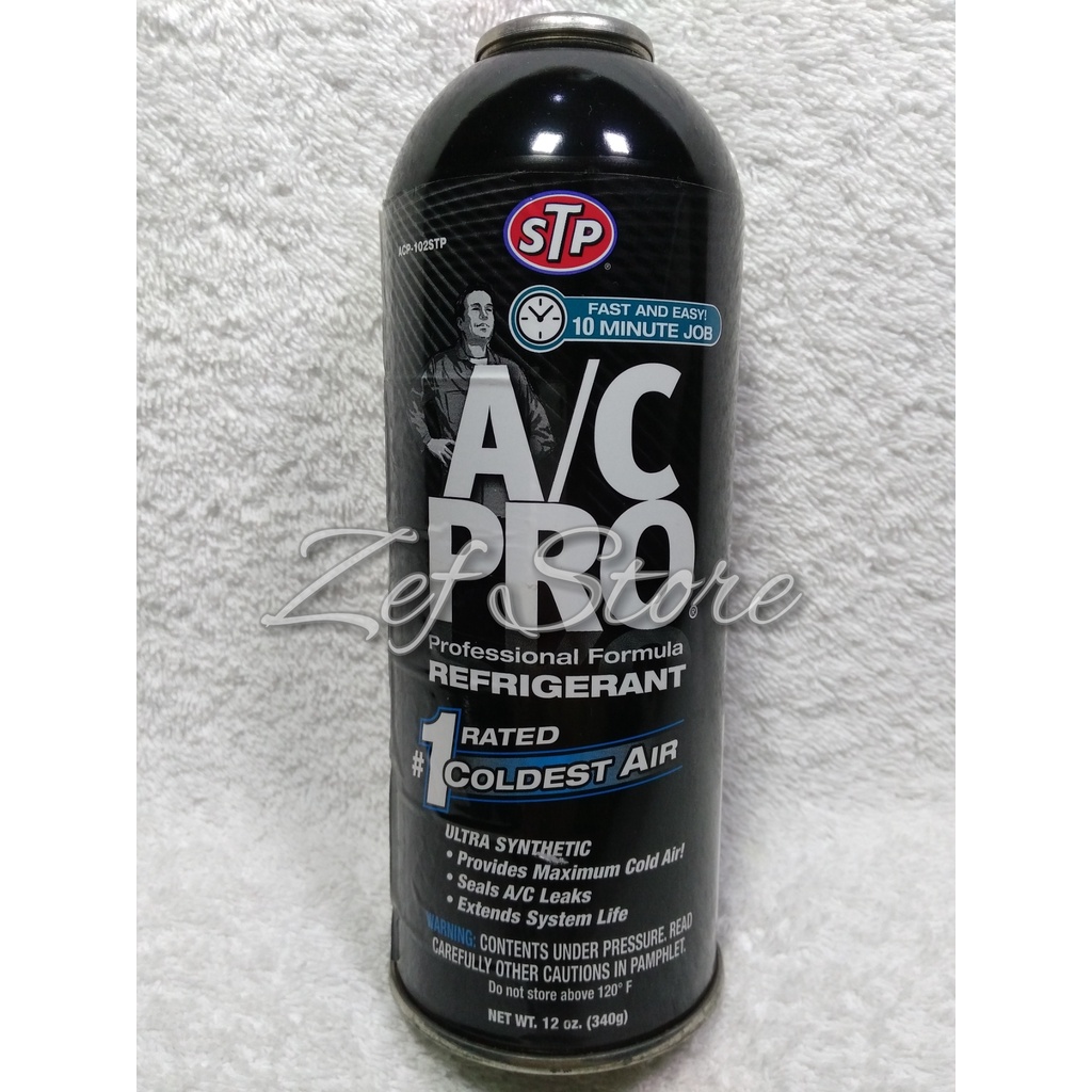 [ORIGINAL] STP AC A/C Pro Professional Formula Refrigerant Tambah Isi Freon Instant R134a Refill 340