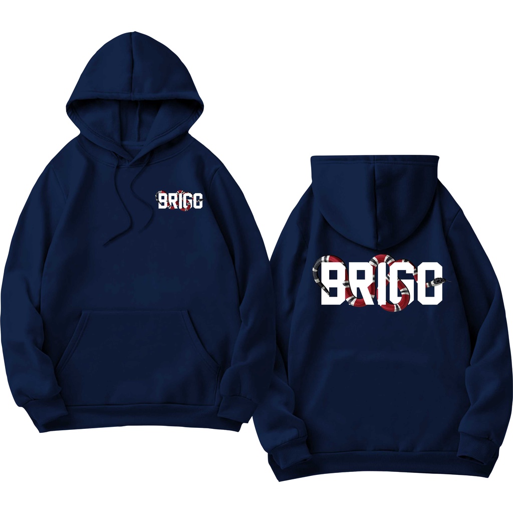 Sweater Hoodie BRIGO SNAKE Sablon DTF Fleece Cotton II BRIGO Jumper Hoodie Snake II M-XXL (Pria &amp; Wanita) Free stiker&amp;Gantungan Kunci