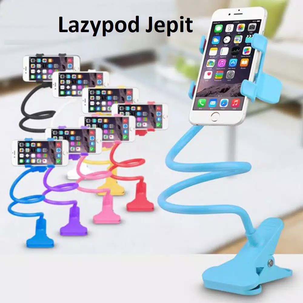 stand holder LAZYPOD dudukan HP Fleksibel selfi flog live streming jepit meja kursi dll 360 rotasi putar