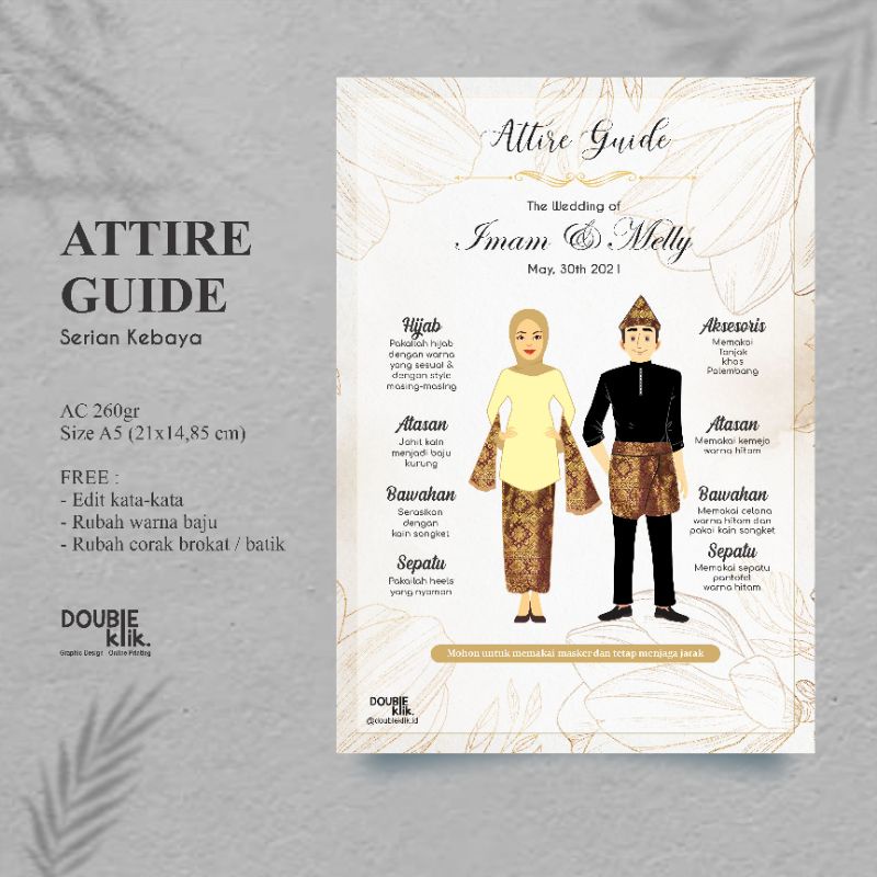 Attire Guide Bridesmaid - Panduan Busana