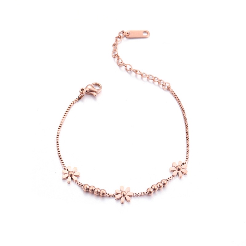 Gelang Titanium Bunga Daisy Mix Biji Lada