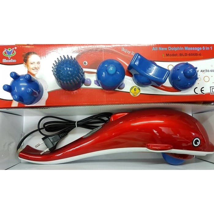 Alat Pijat Dolphin Infrared Massager 6 Mata Pijat / Alat Pijat Elektric 6 in 1 / Alat Relaksasi / Alat Pijat Badan Dolphin 6 Mata / Alat Pijat Tubuh Elektrik