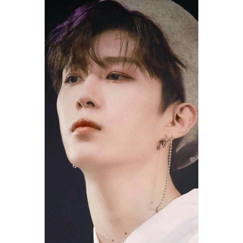 BTS Chengcheng Anting Panjang Rantai Stainless Steel Model Piercing &amp; Tanpa Tusuk untuk Pria/Wanita