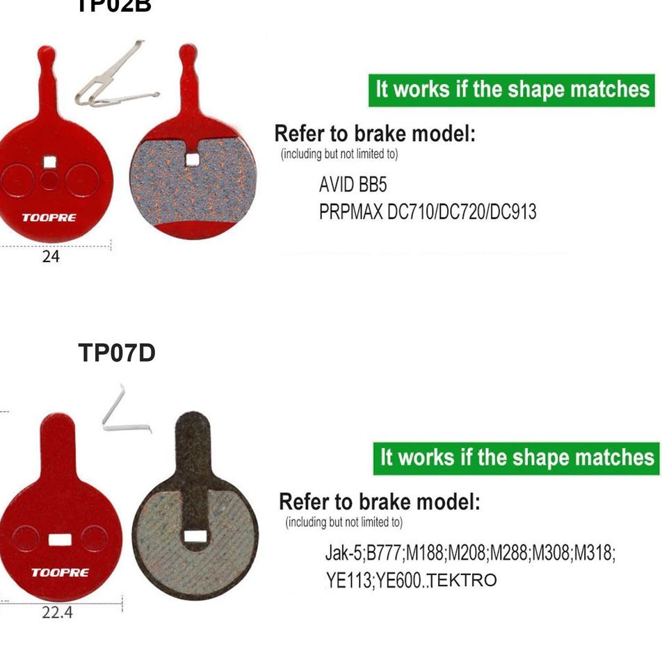 "FJI.10Jn22ᴸ" Kampas Rem Brake Pad Sepeda Cakram Lipat Mtb Gunung Bulat Tektro Zoom Avid Novela Poly