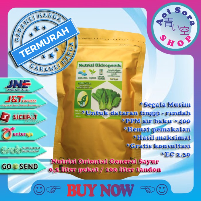 Nutrisi AB Mix Hidroponik 0,5 Liter General sayur pakchoy
