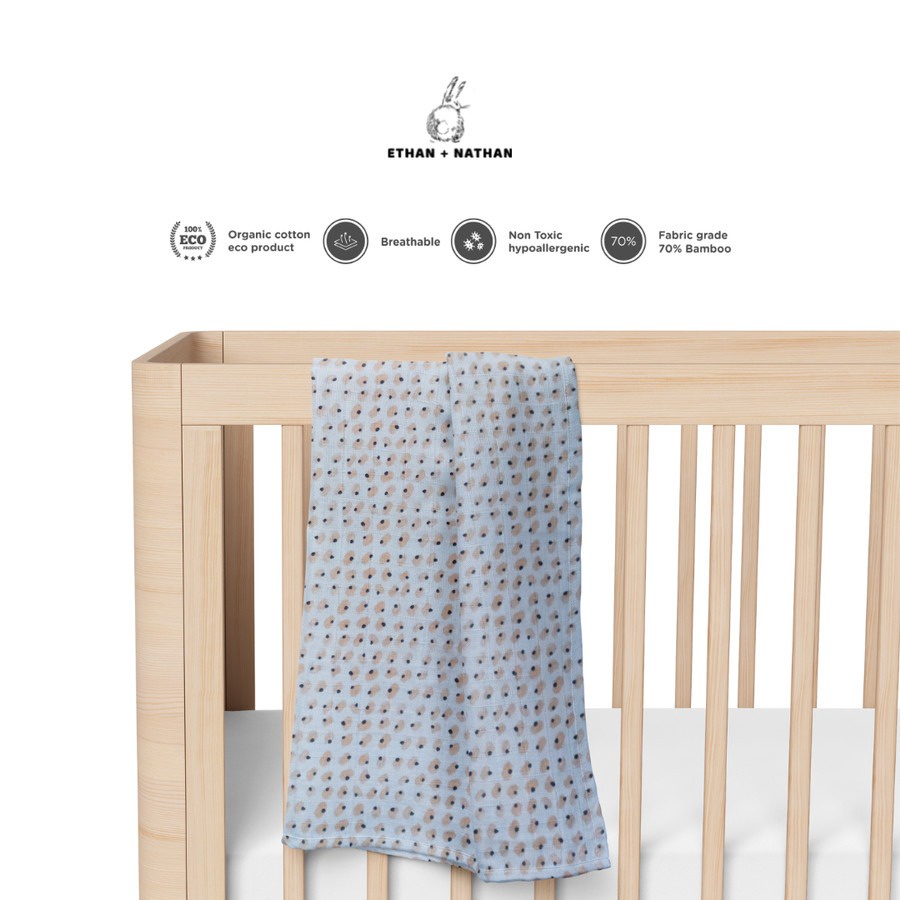 Ethan + Nathan - Baby Swaddle Blanket Pattern Peaches